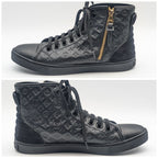 Louis Vuitton High Cut Zip Up Sneakers Monogram Leather — view 2
