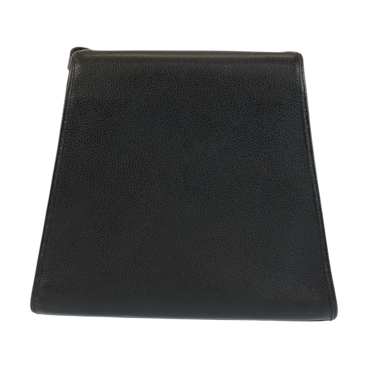Saint Laurent Yves Vintage YSL Black Leather Shoulder Bag Pochette — view 2
