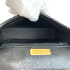 Saint Laurent Yves Vintage YSL Black Leather Shoulder Bag Pochette — view 8