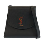 Saint Laurent Yves Vintage YSL Black Leather Shoulder Bag Pochette