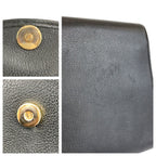 Saint Laurent Yves Vintage YSL Black Leather Shoulder Bag Pochette — view 5