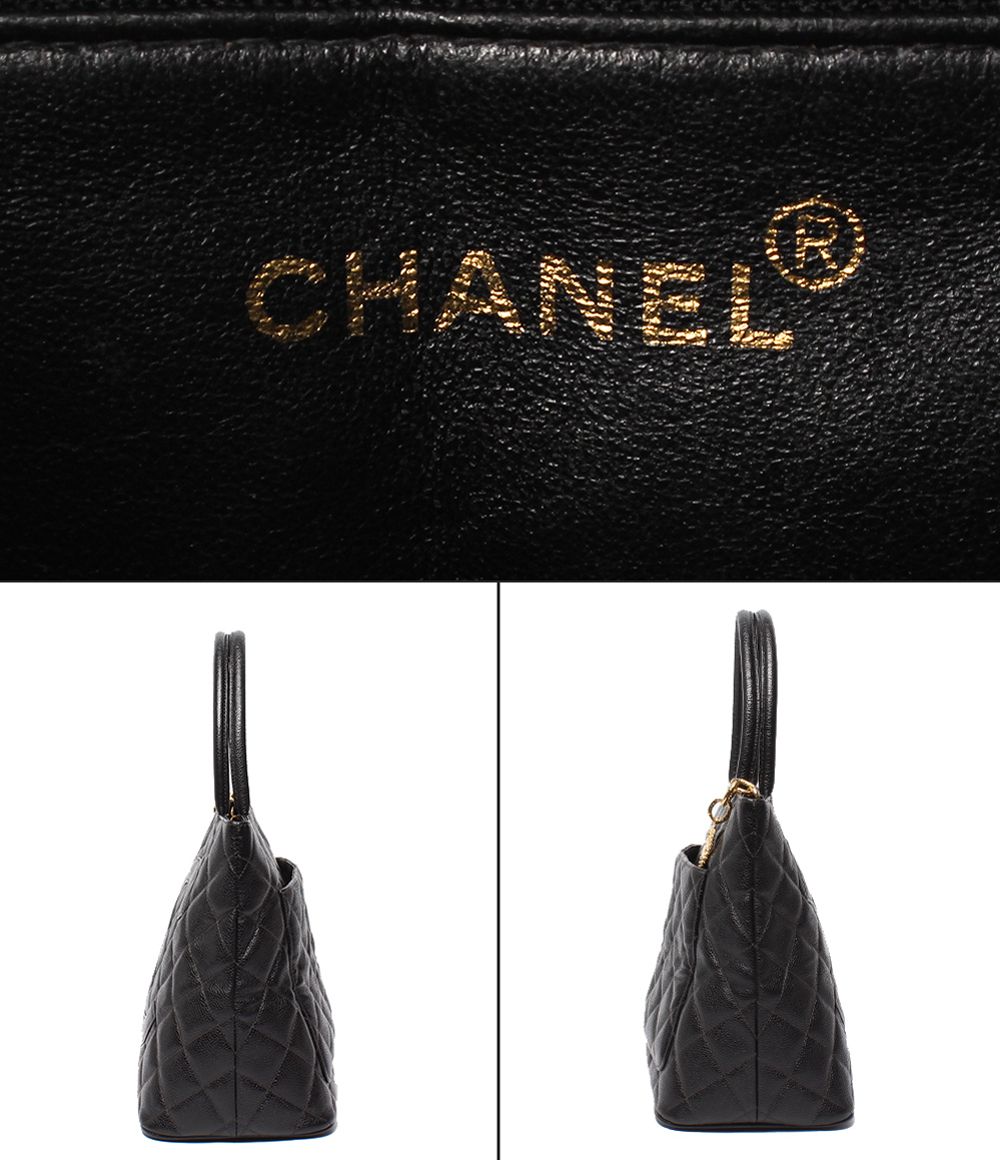 Chanel Tote Gold Quilted No 5 Caviar Leather — view 4