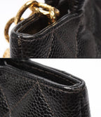Chanel Tote Gold Quilted No 5 Caviar Leather — view 6