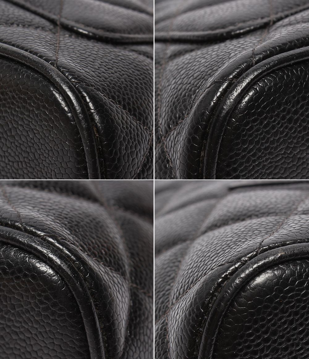 Chanel Tote Gold Quilted No 5 Caviar Leather — view 5