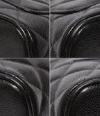 Chanel Tote Gold Quilted No 5 Caviar Leather — view 5