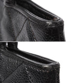 Chanel Tote Silver Quilted Caviar Leather Reprint CC Logo — view 7