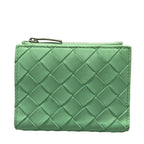 Bottega Veneta Bifold Wallet Maxi Intrecciato Light Green Leather