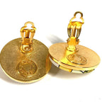 Hermes Earrings All Over Pattern Round Logo Silk Green — view 5