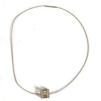 Hermes Necklace Cage Ash Cube Metal Beige — view 2