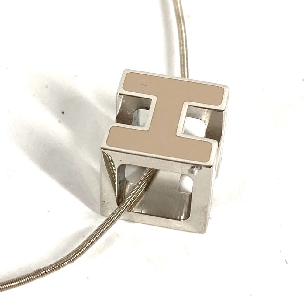 Hermes Necklace Cage Ash Cube Metal Beige — view 7