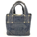 Chanel Handbag CC Logo Denim Blue