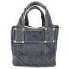 Chanel Handbag CC Logo Denim Blue