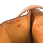 Hermes Shoulder Bag Flap Leather Canvas Beige — view 6