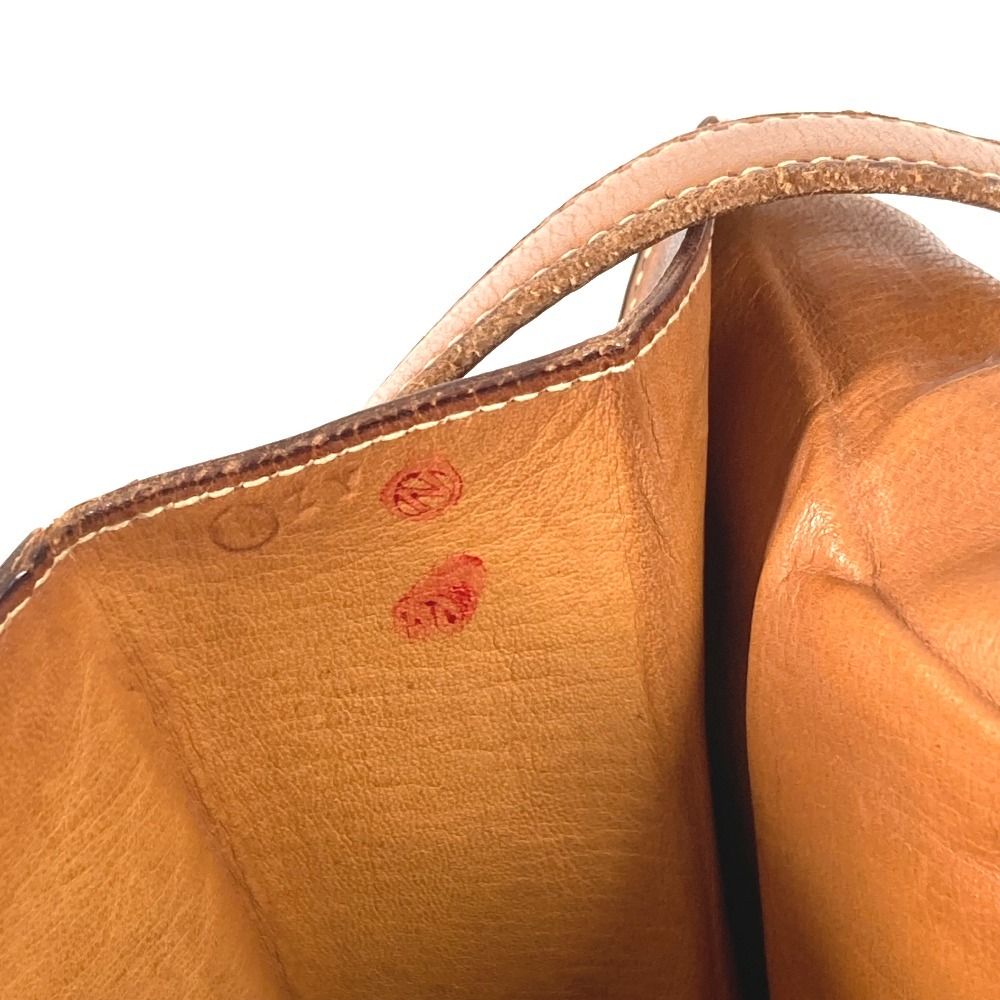 Hermes Shoulder Bag Flap Leather Canvas Beige — view 6