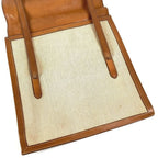 Hermes Shoulder Bag Flap Leather Canvas Beige — view 3