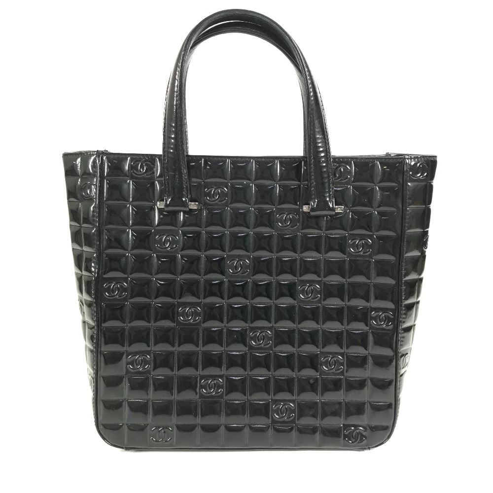Chanel Handbag Choco Bar Logo CC Enamel Black