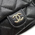 Chanel Backpack Quilted CC Logo Caviar Leather Black — view 7