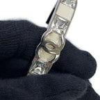 Chanel Bangle CC Logo Metal Rhinestone Bracelet — view 9