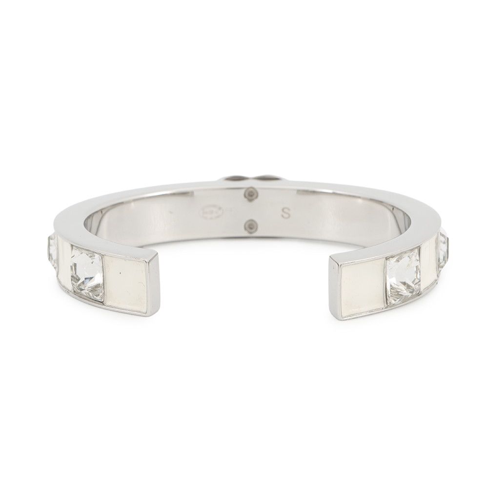 Chanel Bangle CC Logo Metal Rhinestone Bracelet — view 3