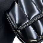 Saint Laurent Paris Chain Shoulder Bag Vicky Small Patent Leather Black — view 6
