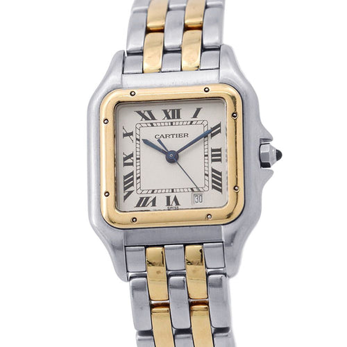 Cartier Panthere MM 2 Row Watch Ivory Dial