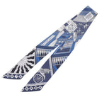 Hermes Twilly Object Curiosity Silk Blue Scarf — view 2