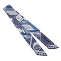 Hermes Twilly Object Curiosity Silk Blue Scarf