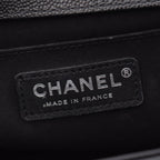 Chanel Shoulder Bag Black Caviar Leather Chain — view 4