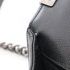 Chanel Shoulder Bag Black Caviar Leather Chain — view 7