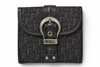 Dior Trifold Wallet Folded Trotter Jacquard Black Vintage