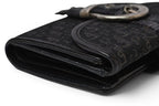 Dior Trifold Wallet Folded Trotter Jacquard Black Vintage — view 4