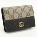 Gucci Card Case Wallet GG Supreme Bifold Leather