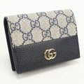 Gucci Card Case Wallet GG Supreme Bifold Leather