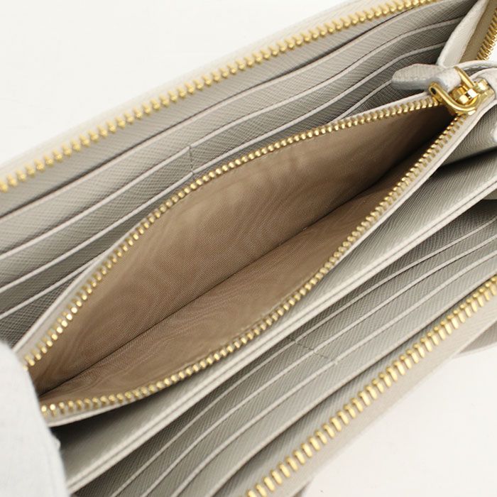 Prada Saffiano Leather Wallet Zip Around — view 4