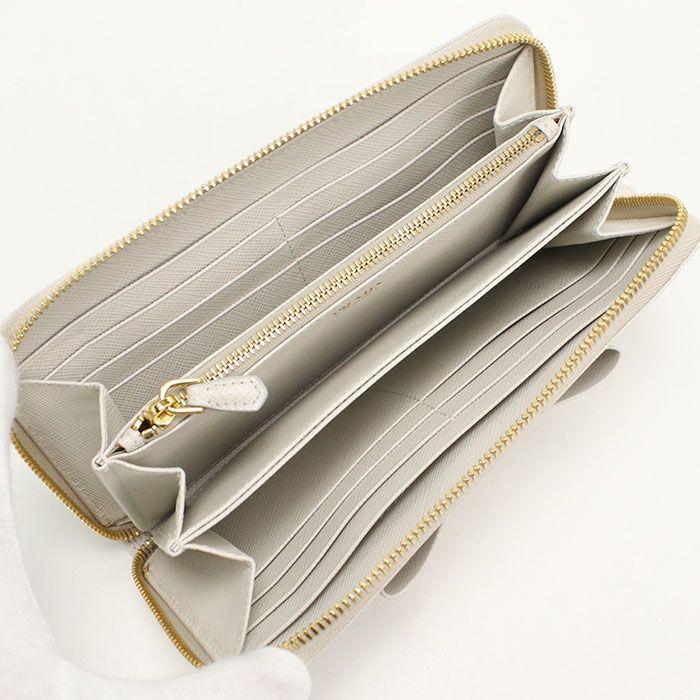Prada Saffiano Leather Wallet Zip Around — view 3