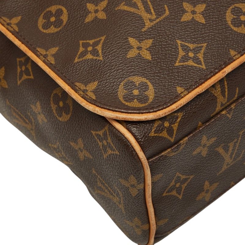 Louis Vuitton Monogram Aves Crossbody Shoulder Bag Brown Leather — view 6