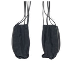 Prada Tessuto Black Silver Nylon Leather Shoulder Bag — view 8