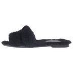 Hermes Oran Motif Shearling Sandals Black