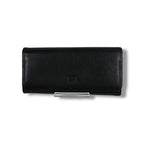 Loewe Anagram Logo Wallet Bifold Padlock Charm Leather Black Pink — view 2