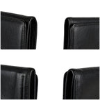 Loewe Anagram Logo Wallet Bifold Padlock Charm Leather Black Pink — view 7