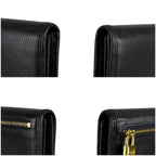 Loewe Anagram Logo Wallet Bifold Padlock Charm Leather Black Pink — view 6