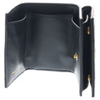 Saint Laurent Paris Cassandra Logo Origami Caviar Leather Tiny Compact Wallet — view 4