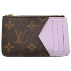 Louis Vuitton Monogram Card Holder Romy Leather Coin Fragment Case Brown Purple — view 2