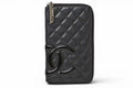 Chanel Wallet Multi Cambon Zipper Style Black