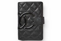 Chanel Wallet Bifold Folding Cambon with Zipper Black