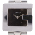 Gucci Square Stainless Steel Quartz Analog Display Brown Dial Watch