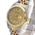Rolex Datejust Diamond Watch SS Yellow Gold 18k — view 3