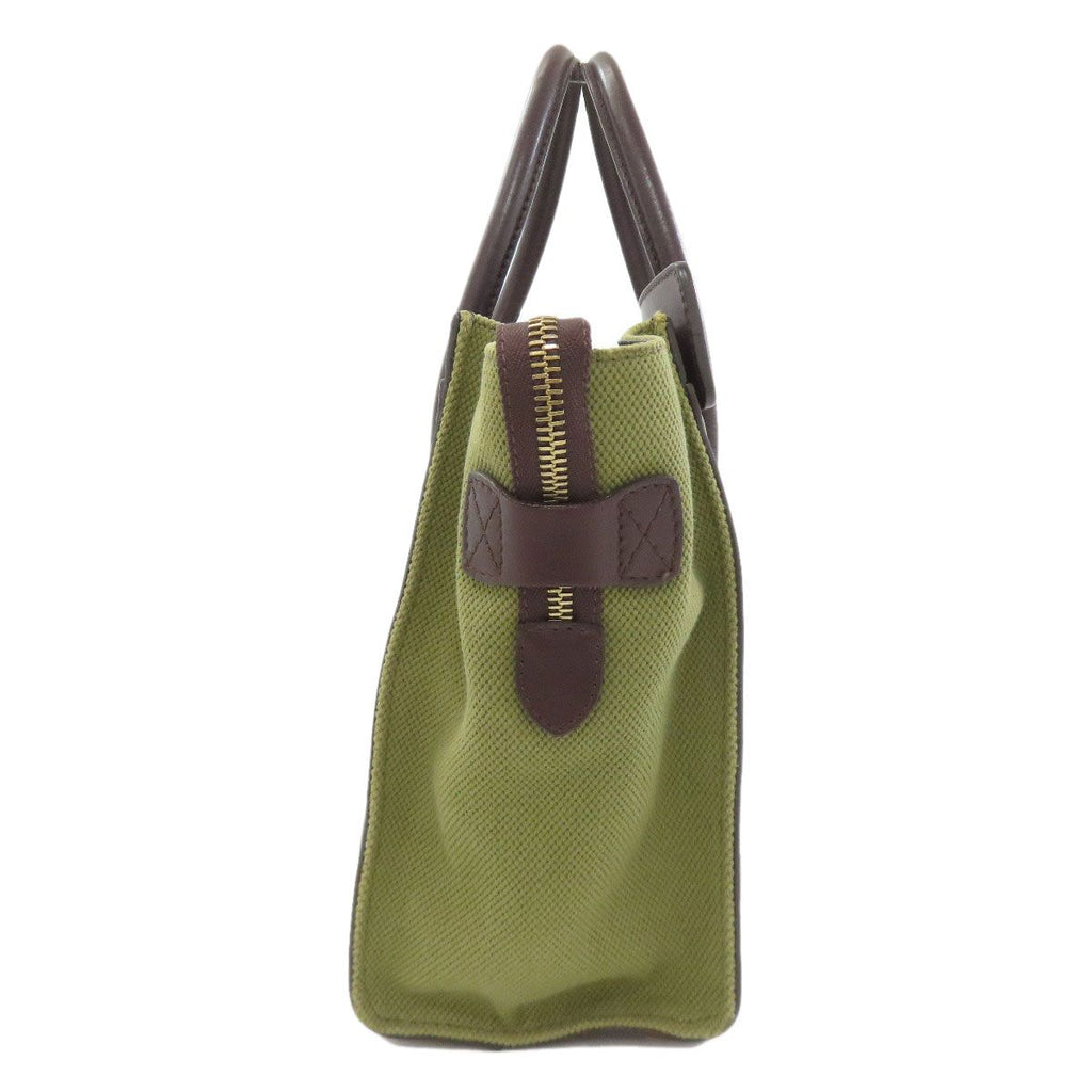 Celine Luggage Micro Handbag Canvas Leather — view 3