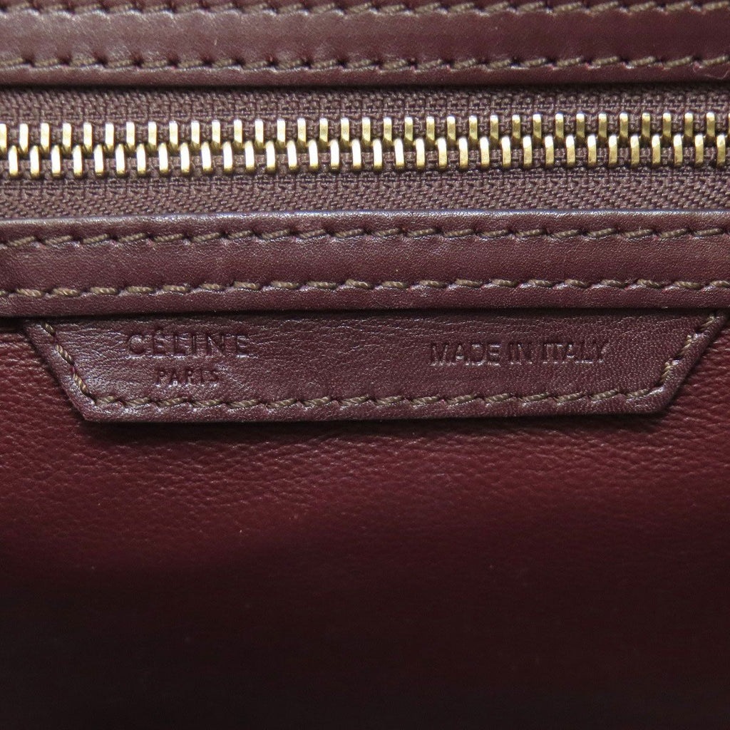Celine Luggage Micro Handbag Canvas Leather — view 6
