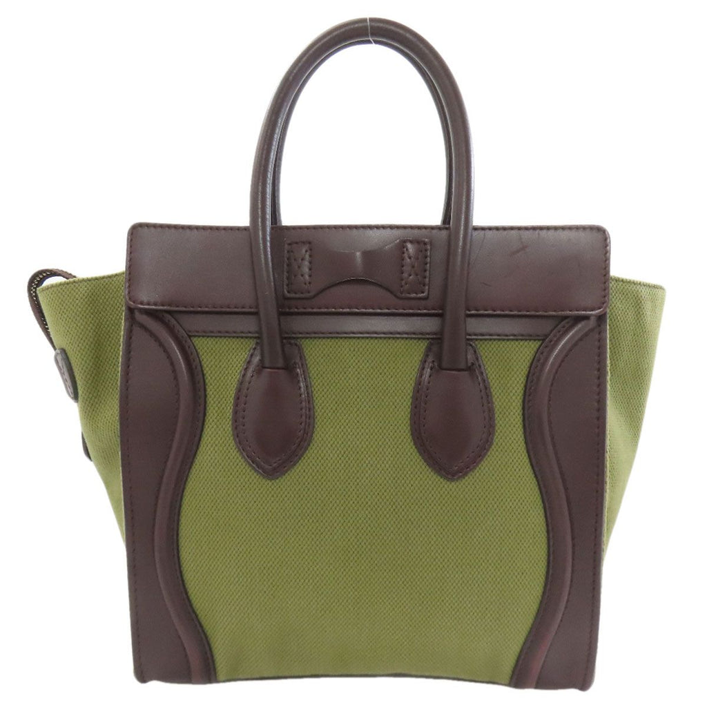 Celine Luggage Micro Handbag Canvas Leather — view 2